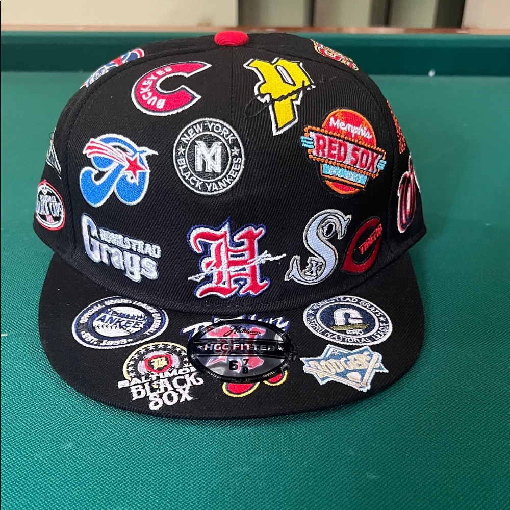 Kids Black Multi-Emblem Baseball Hat